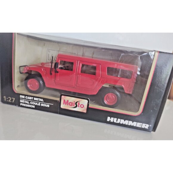 SPECIAL EDITION HUMMER by MAISTO Red DIE-CAST METAL 1/27 Original Box - Picture 13 of 13